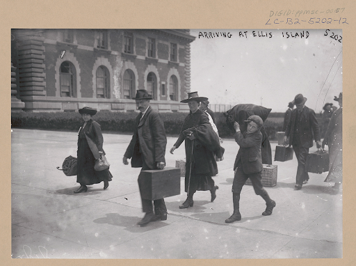 Immigrants landing on Ellis Island